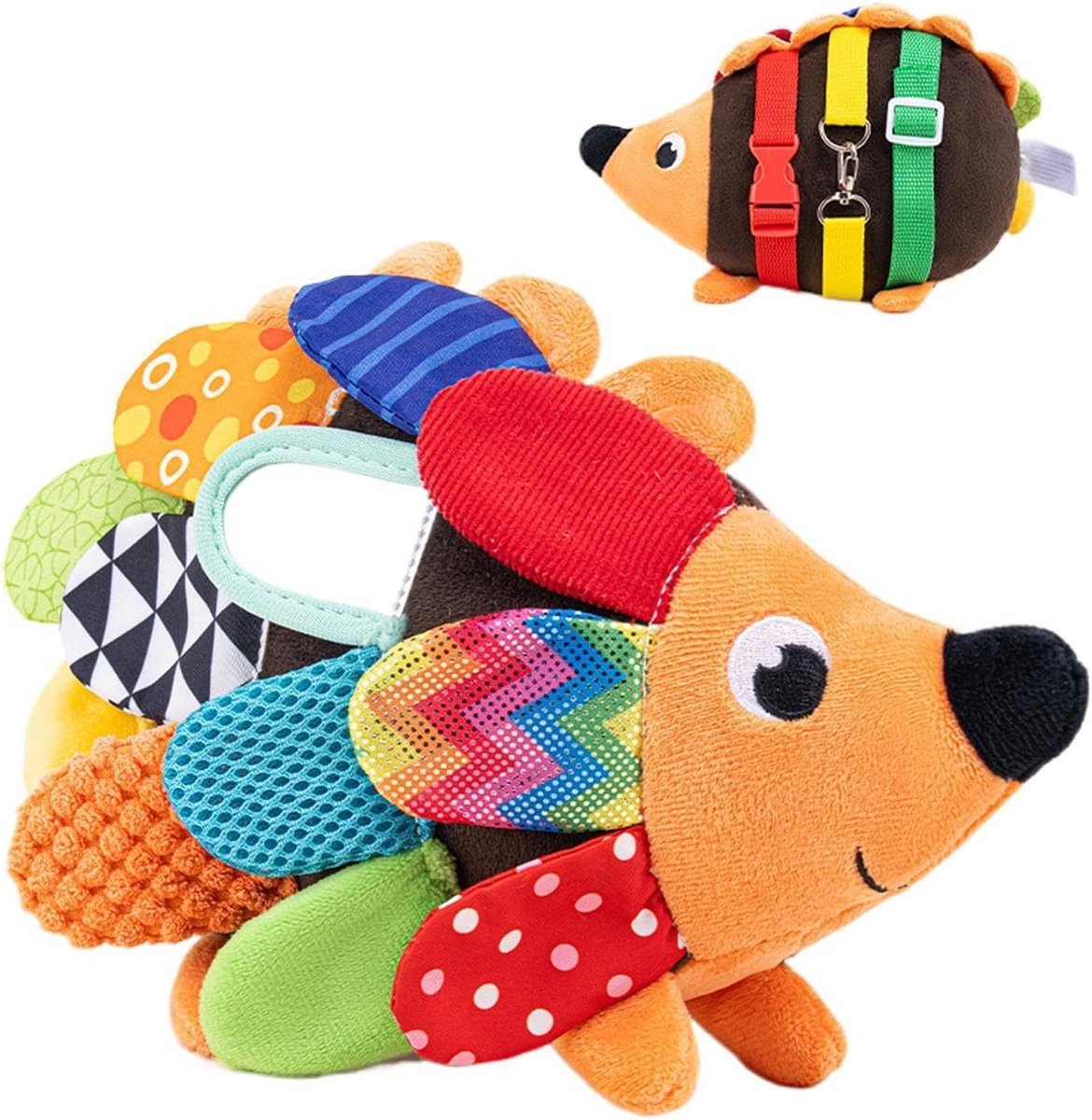 Sensorisch Speelgoed Uil - Knisper Knuffel Educatief - Baby Ontwikkeling - Multi-textuur Oppervlakken - 25 x 20 x 10 cm