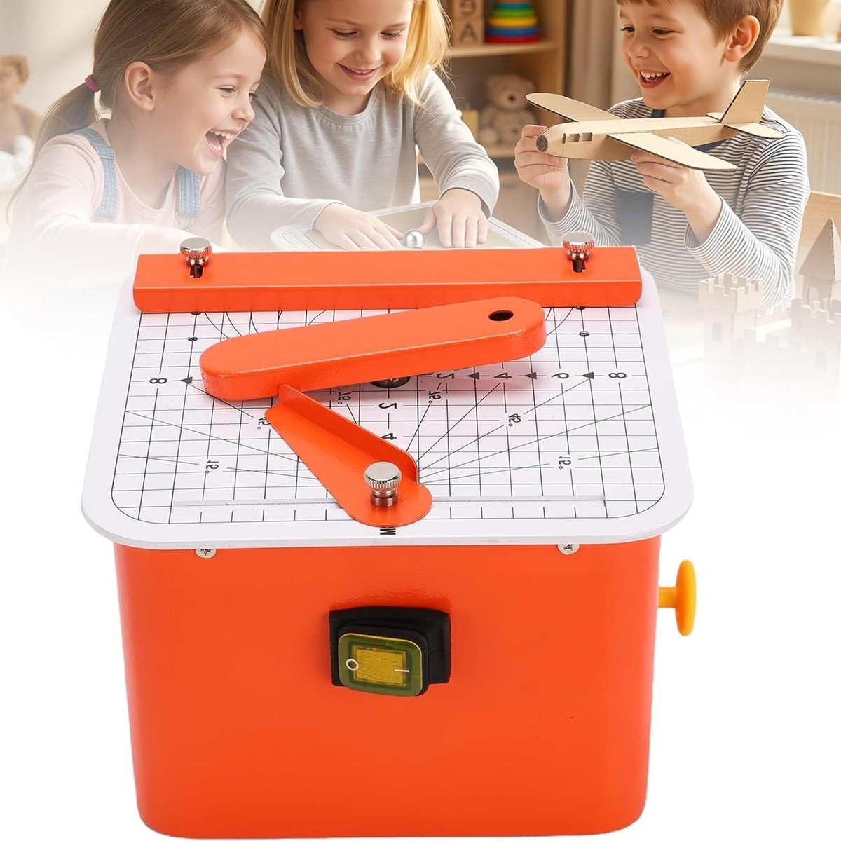 Elektrische Kartonsnijder - Kindersnijder Knutselsnijder - Creatief Knutselen - Mesloos Veiligheidsontwerp - 0-4 mm dikte - Oranje