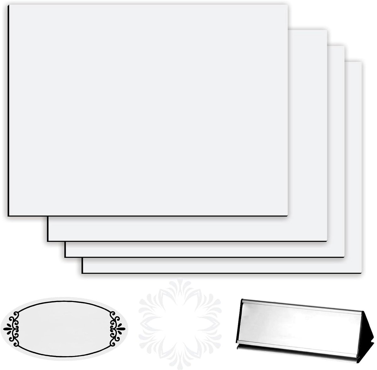 Abs kunststofplaat voor gravure, 4 stuks gravureplaten 30x20 cm
