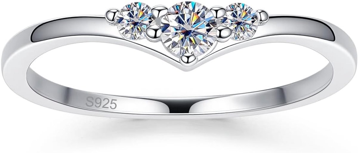 – verlovingsring voor belofte, trouwring voor dames, zilver 925 D + VVS1 Grade, GRA-certificaat, 18K Pt, plasmagesneden, geschikt voor bruiloft
