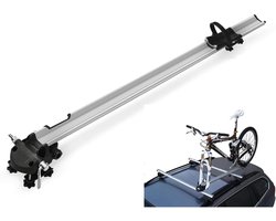 Fietsendrager Dakdragerset - Fietsrek Imperiaal - Vervoer Fietsen Auto - Compleet Monteren - 120 cm Stangen - Aluminium