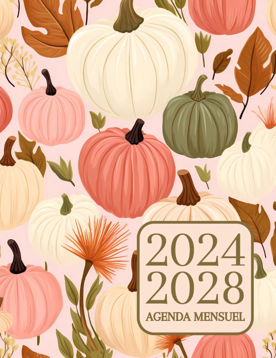 Agenda mensual 2024-2028 - klein formaat A6 - 1 maand op 2 pagina's - overzichtelijk plannen - ShopVlot