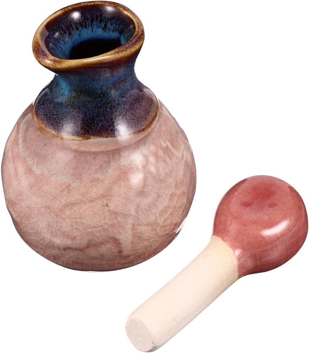 Navulbare parfumfles van keramiek, roze fles Voor etherische olie