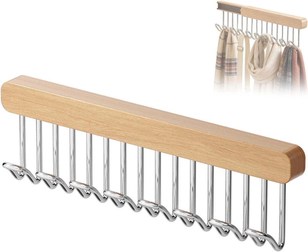 Houten wandhaak - stevige constructie - multifunctioneel - ideaal voor kledingopslag - SnelShoppen