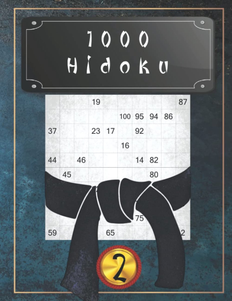 Hidoku puzzels 1000 - niveau zeer moeilijk - Japanse hersentraining - uitdagende hersensport - ShopVlot