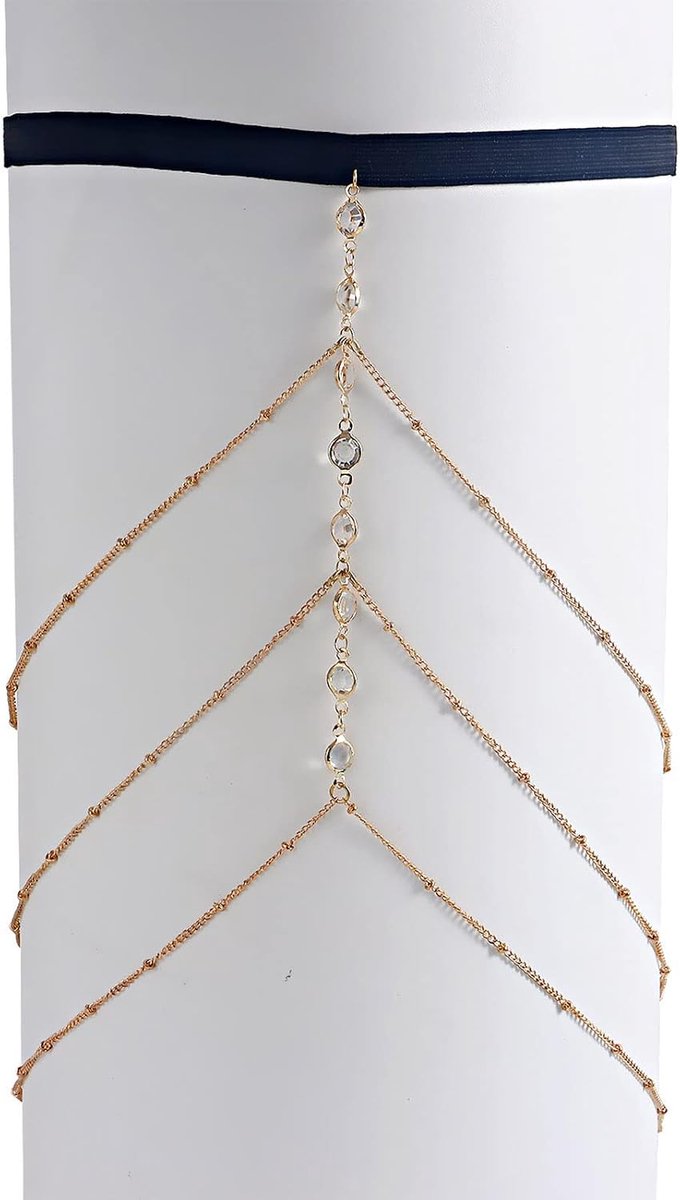 gouden vleermuisbeenketting, sexy dijbeenketting, harnas