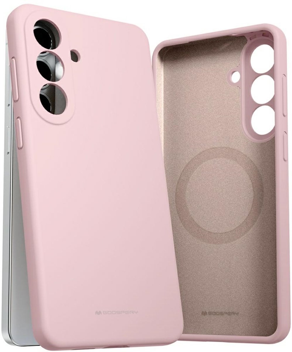 Mercury Pure Magsafe Siliconen Hoesje Voor Galaxy S26+ Roze-Zand Met Bescherming