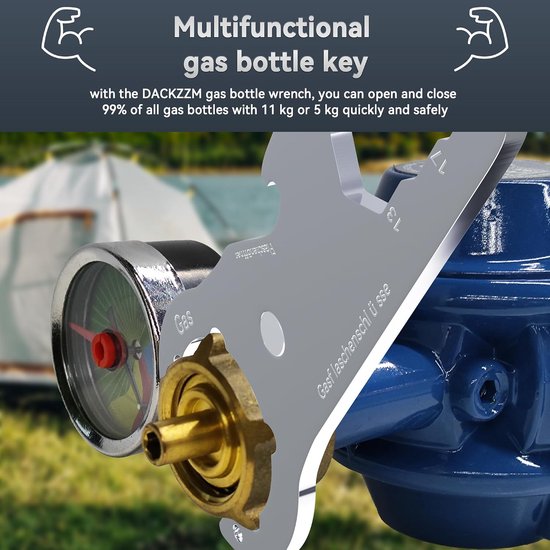 SnelShoppen - Gasfles Sleutel RVS Multifunctionele Sleutel voor Gasflessen Buiten Camping Met Magneet Gasregelaar Sleutel 11 kg 5 kg — afbeelding 3