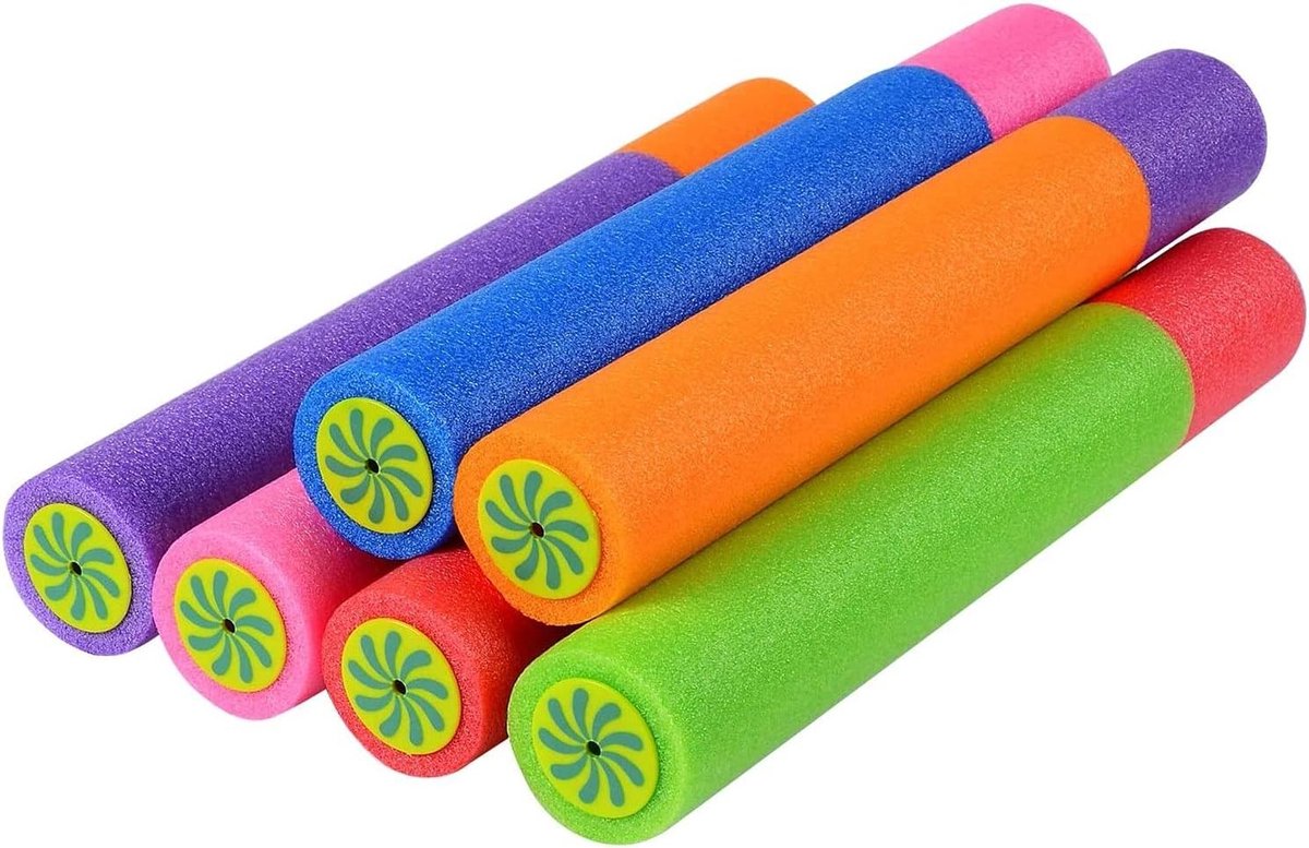 Set van 6 Kleurrijke Spuitpistolen van 33 cm voor Schuimwater, Perfect voor Strand- en Zwembadspellen, Waterplezier voor Kinderen
