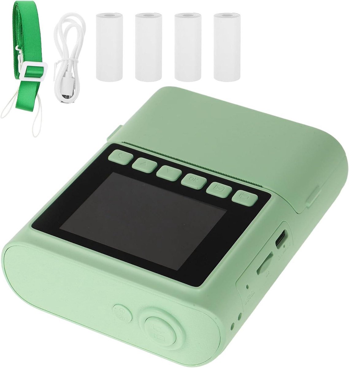 Digitale Kindercamera - Direct Print Camera - Foto's Maken - Direct Print Functie - 11 cm breed - Groen