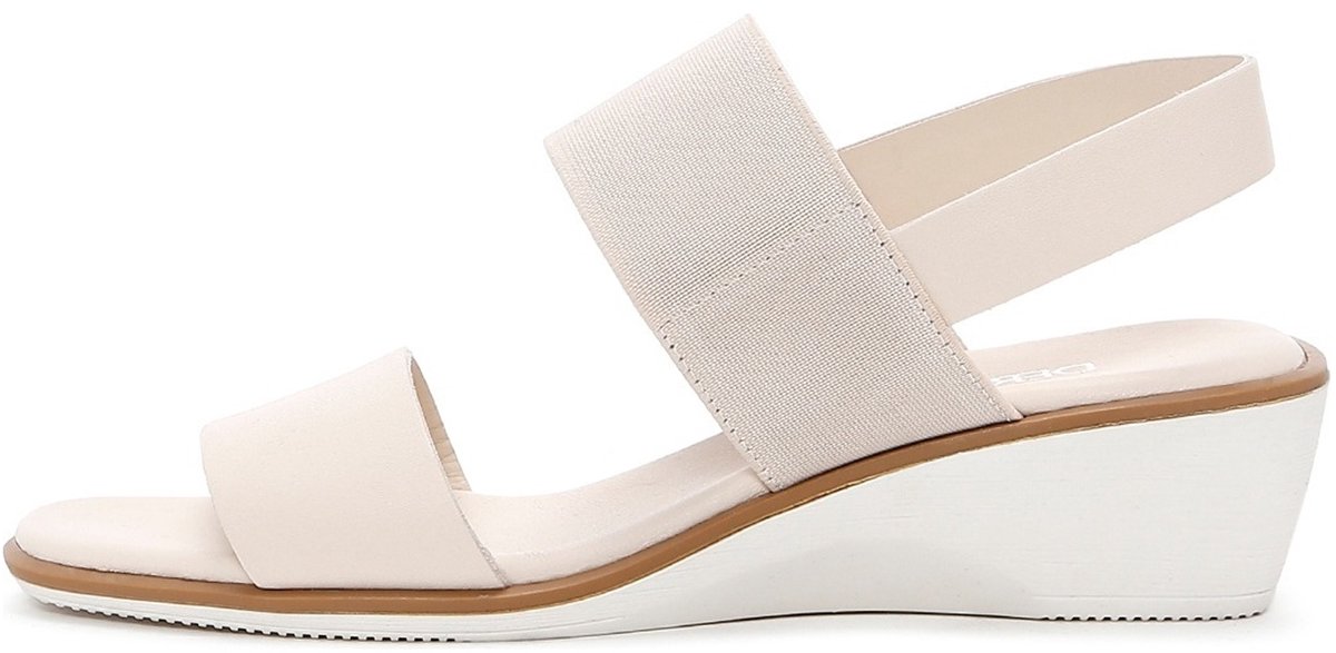 DERIMOD Sandalen Met Lage Sleehak Leren Low Wedge Sandalen