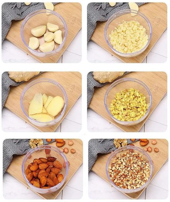 Handmatige notenmolen met handvat voor het malen van amandelen, hazelnoten en walnoten, ideaal voor het bereiden van notenpasta en snacks — afbeelding 3