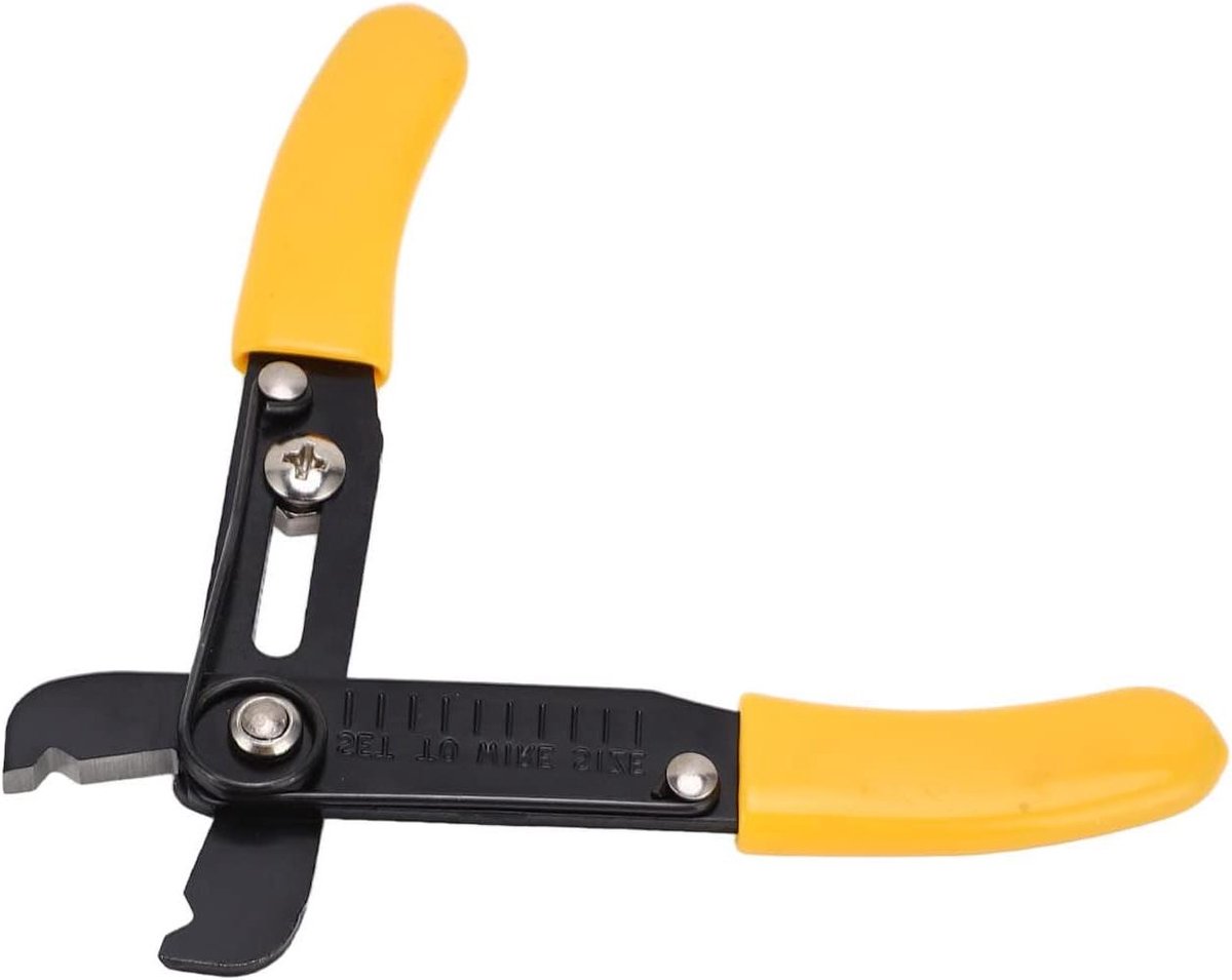 Draadstripper - Stripgereedschap Kabelstripper - Elektrische Draden Strippen - Mangaanstaal Constructie - 10-24 AWG - Geel