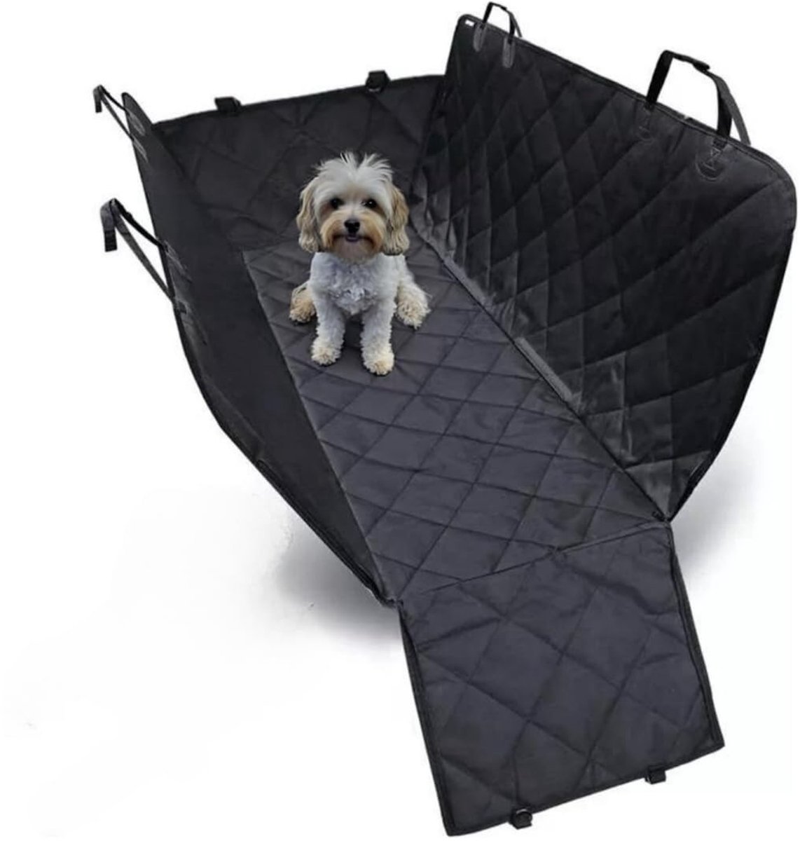 Honden Auto Achterbank Beschermer - Waterdichte Autodeken voor Honden - Beschermhoes voor Achterbank en Kofferbak - Anti-Vuil en Krasbestendige Hondendeken - Inclusief 2 Hondenriemen - 137 x 147 cm