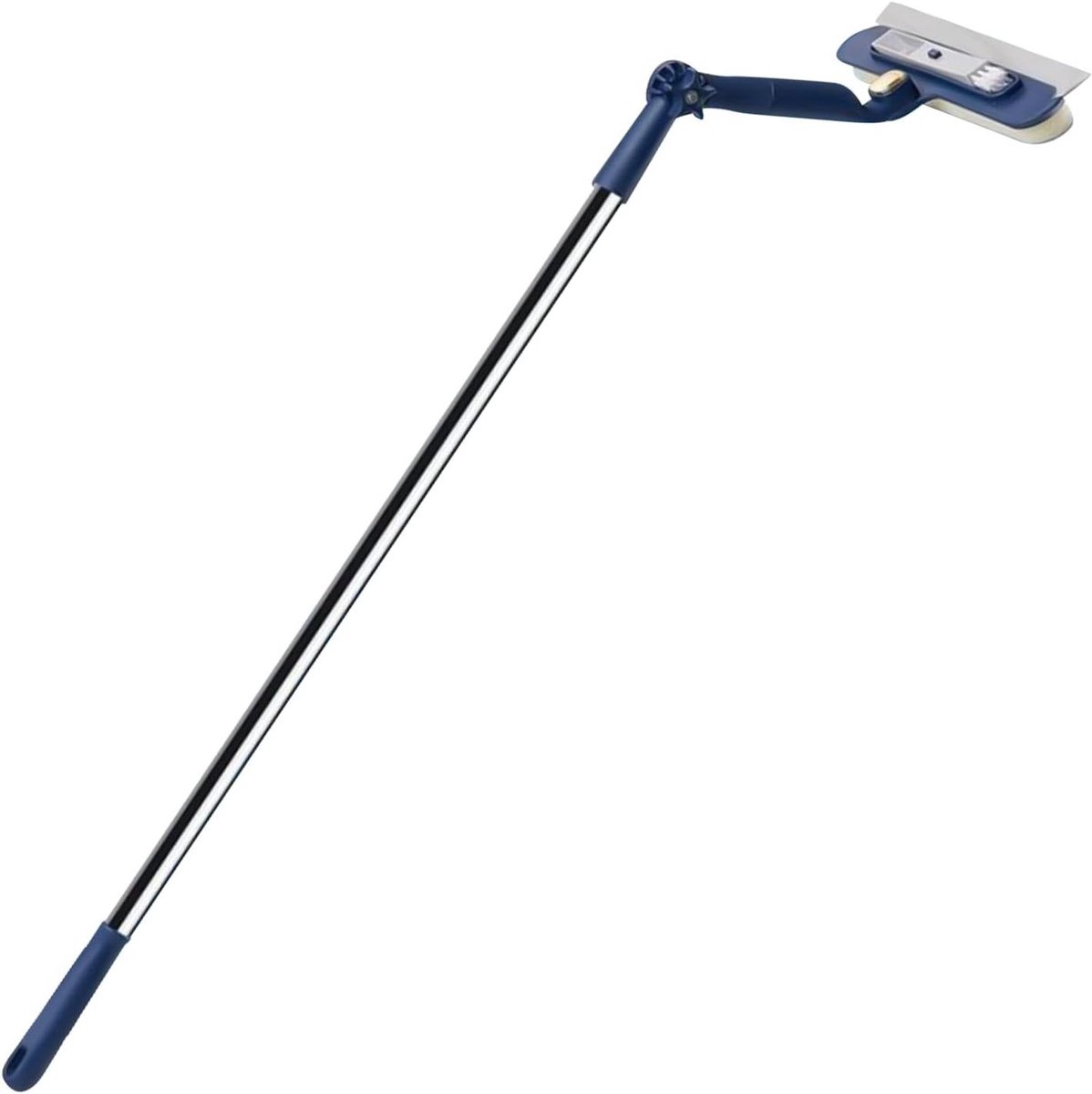Raamtrekker Ramenwasser - Schoonmaakgereedschap Glazenwasser - Ramen Schoonmaken - 2-in-1 Borstel Lip - 120 cm - Blauw