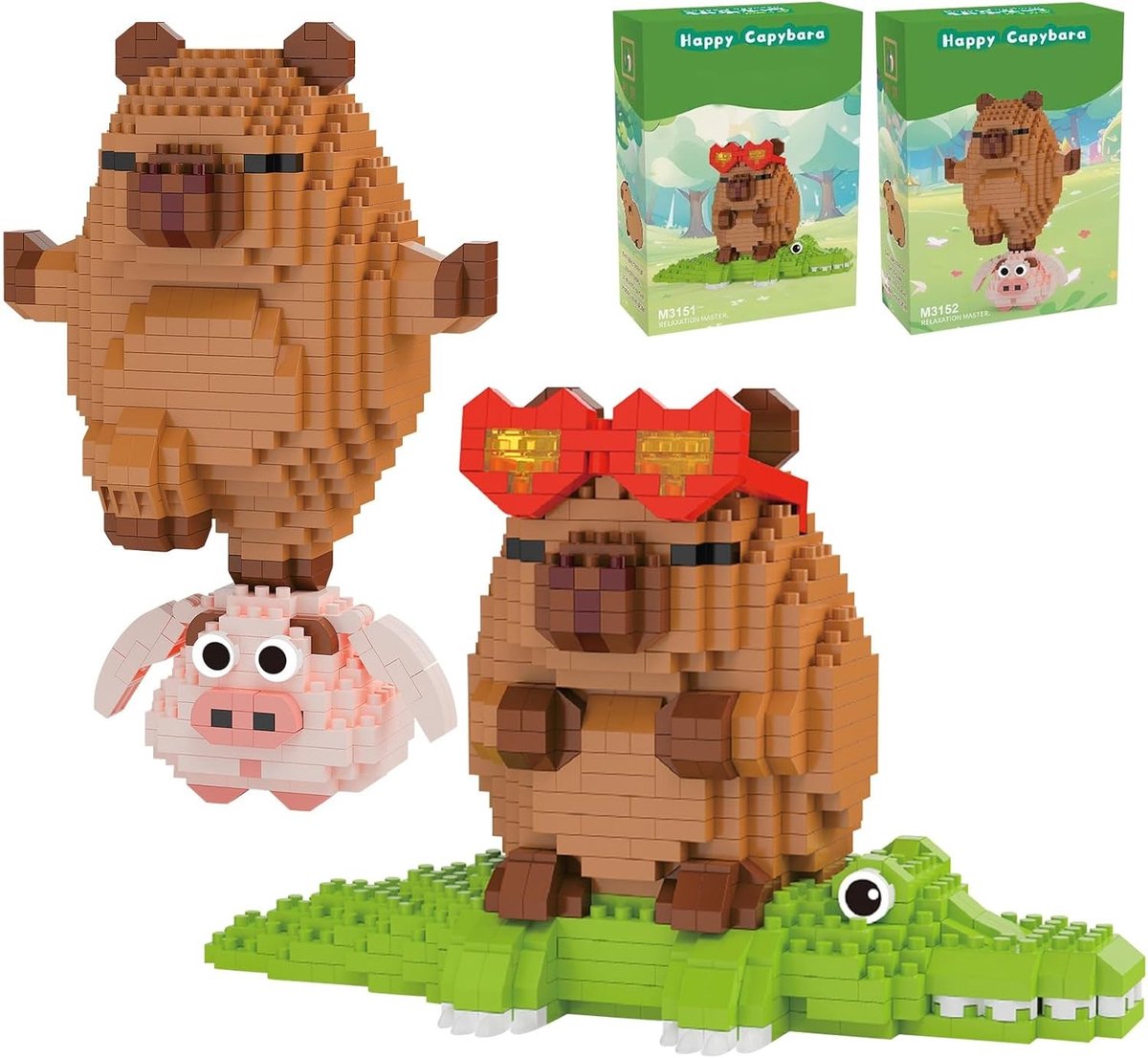 Mini Bouwstenen voor Kinderen, Schattige Bouwsets met Instructies, Creatief Speelgoed voor Meisjes en Jongens, Perfect Cadeau voor Verjaardagen