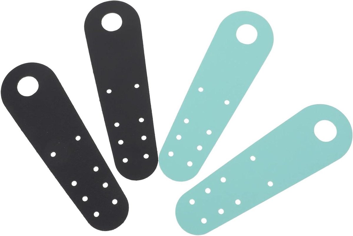 Skate Beschermers - Schoenbeschermers Rollaatschaatsen - Rollaatschaatsen Beschermen - Slijtvast Leer - 18.5x5.5 cm - Zwart Lichtgroen