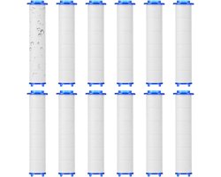 SnelShoppen - 12 Stuks Douchekopfilters, 9,5 x 2 cm, PP-Katoenen Filters voor Regendouchekop, Duurzaam en Milieuvriendelijk, Verwijdert Verontreinigin