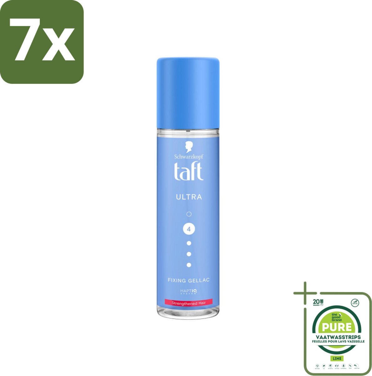 7 x Taft - Ultra 4 - Fixing Gellax - Ultieme controle - 200 ml - Grootverpakking - Haarspray - Stylingspray - Haarfixatie - Sterke Hold - Langdurige Fixatie