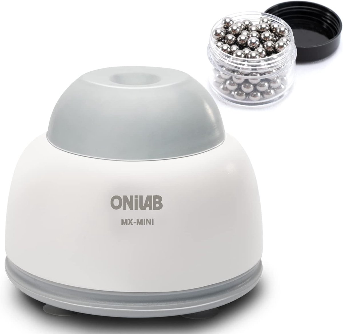 SnelShoppen - Mini Vortex Mixer met Touchfunctie, Laboratorium Mengmachine voor Nagellak, Wimperlijm en Acrylverf, Inclusief 120 RVS Mengballen, Compa