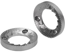 Koffiemolen Bramen - Maalschijven Set - Uniform Koffie Malen - Roestvrijstalen Constructie - 50mm Diameter - Zilver