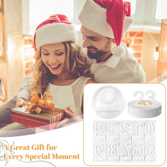 2 stuks Siliconen Gietvormen, Gietvormen, Moule à Bougie 3D Fait à La Main, Moule Bougie Silicone, Moule En Silicone Pour Bougeoir, Pour La Décoration D'un Anniversaire, D'un Mariage — afbeelding 5
