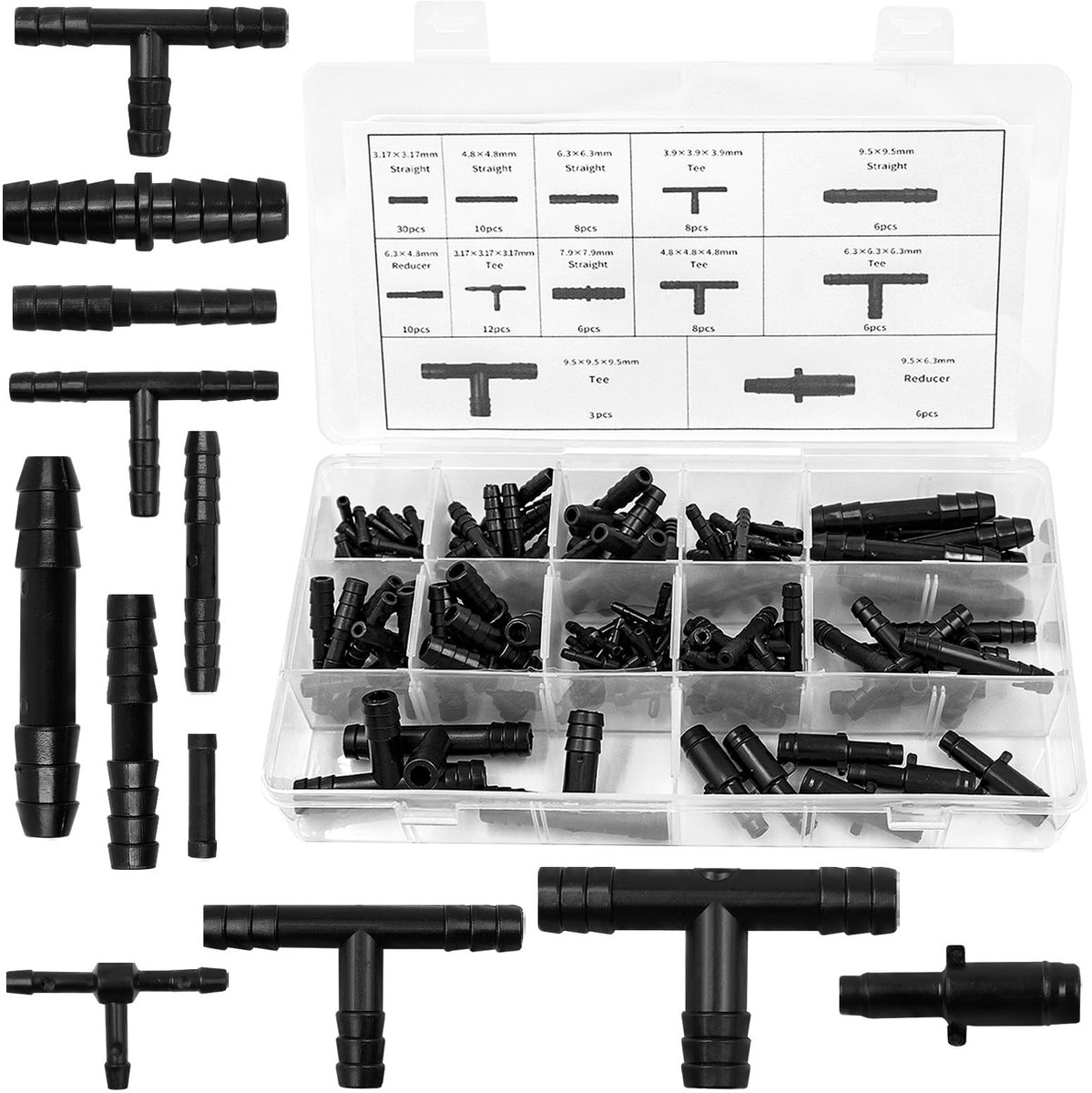 Omgoods - 113-delige Slangconnector Set - Diverse Maten voor Tuinslangen en Irrigatiesystemen