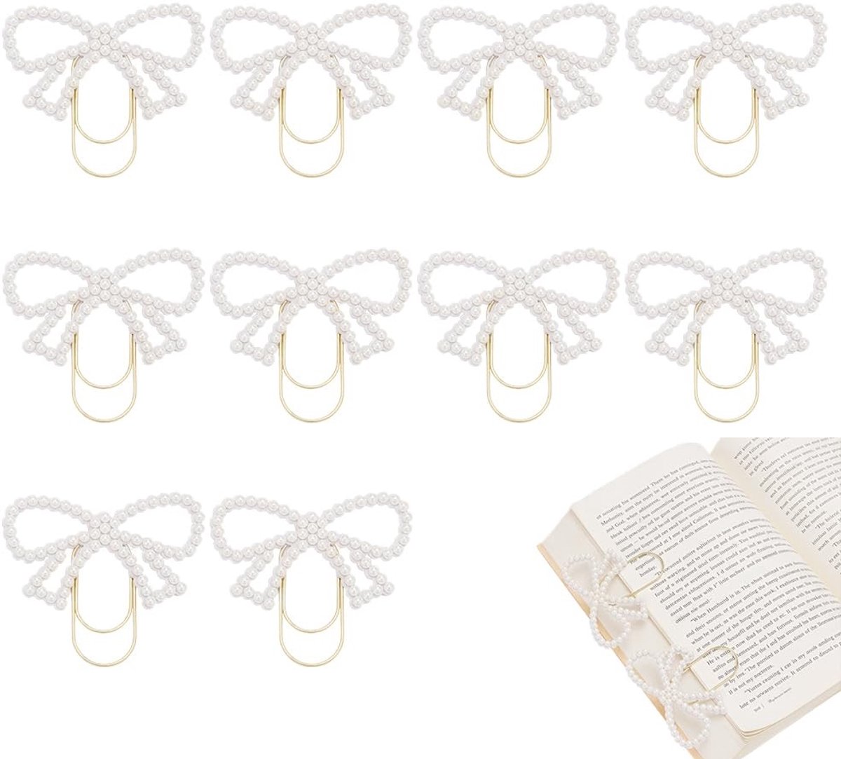 Omgoods - 10 Stuks Strikken Paperclips - Decoratieve Bladwijzers voor Documenten