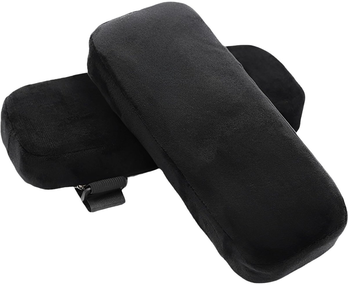 Omgoods - 2 Stuks Traagschuim Gel Armleuningen voor Bureaustoel - Antislip en Comfortabel