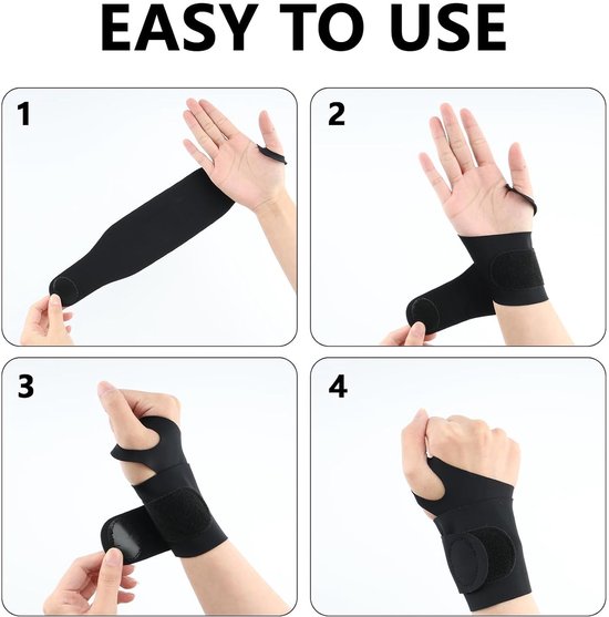2 stuks polsbandages, gym, handbandage polssteun sport, verstelbare bandage polsbandage rechts, links, polsondersteuning, polswraps handrail voor polsbeschermers, sport, fitness — afbeelding 2