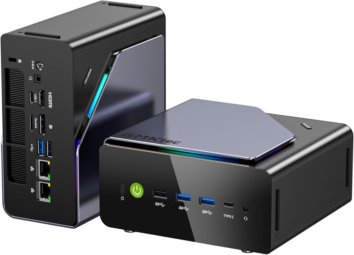 Mini Computer - Compacte Desktop - Krachtige Prestaties - Quad 4K Scherm Ondersteuning - Barebone - Zwart