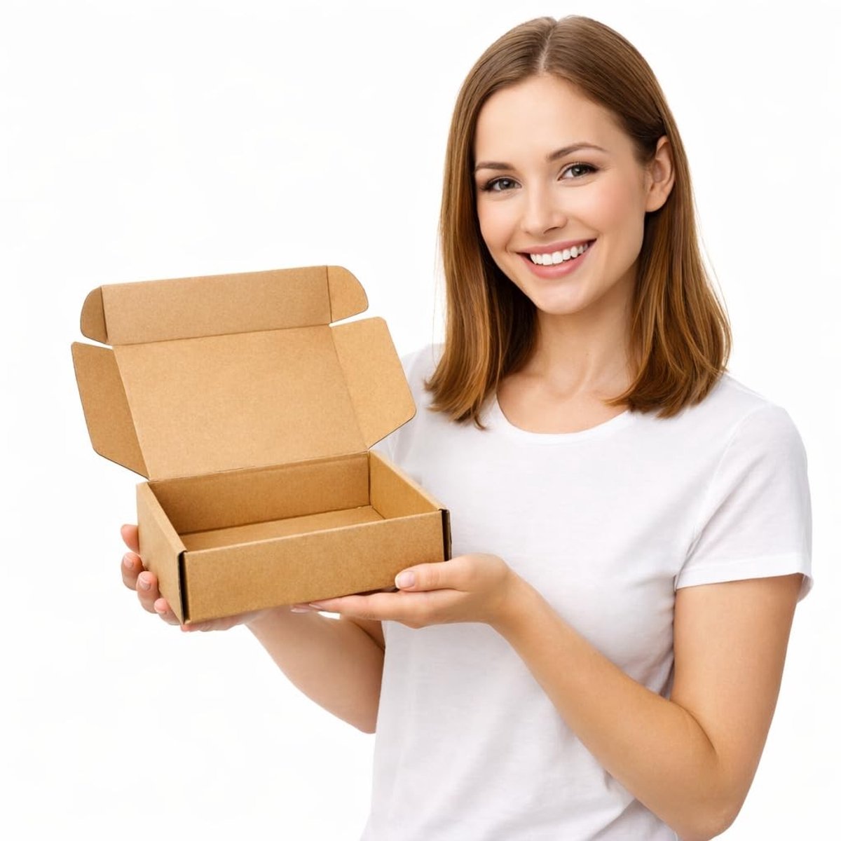 Omgoods - Kleine Kartonnen Verzenddozen 15 x 10 x 4 cm - 50 Stuks - Voor Verzend- en Cadeaugebruik