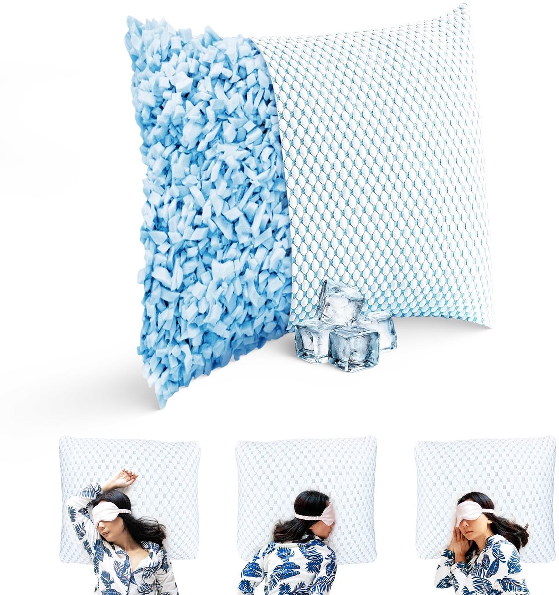 Omgoods - Hoofdkussen 60 x 60 cm - Ergonomisch Traagschuim Kussen