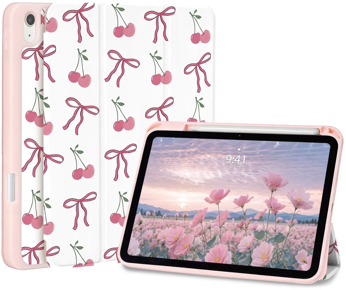 Omgoods - Aesthetic Case voor iPad A16 11e Gen 2025/10e Gen 2022 - Met Penhouder en Driehoekige Stand