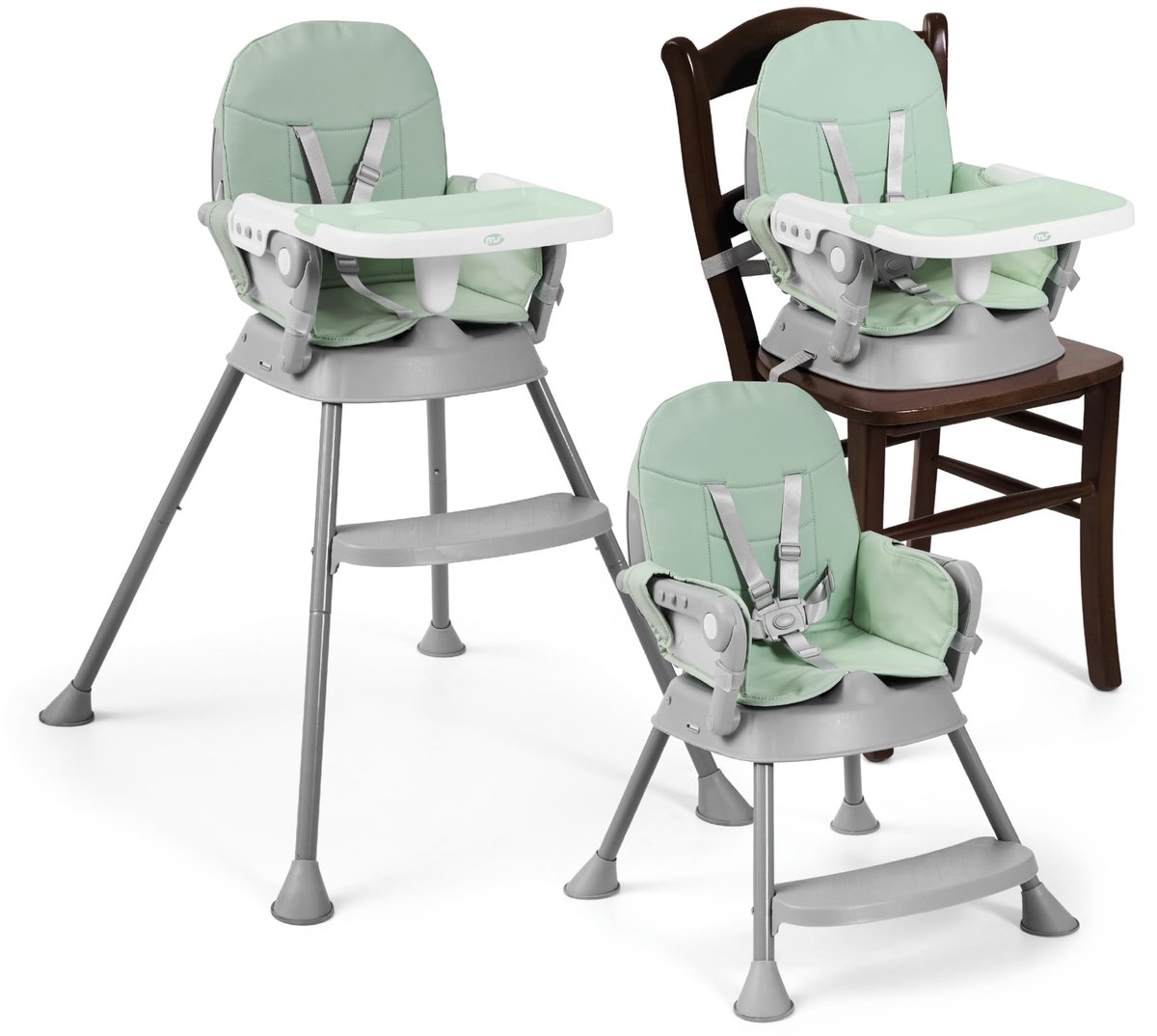 Omgoods - MS Belly Y Spoon - 3-in-1 Hoge Kinderstoel - Draagbaar en Veilig