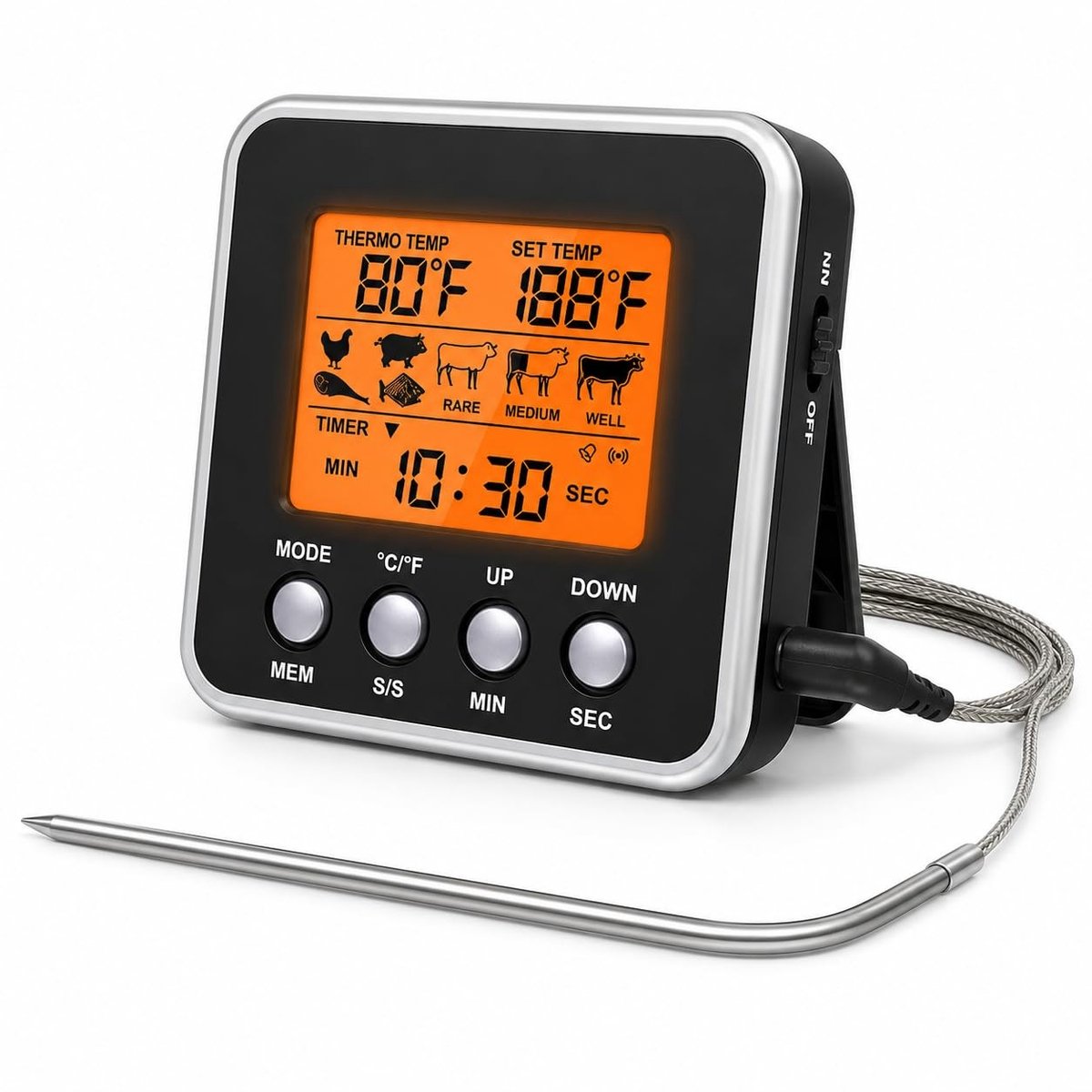 Omgoods - Digitale Keuken Thermometer met Groot LCD Scherm