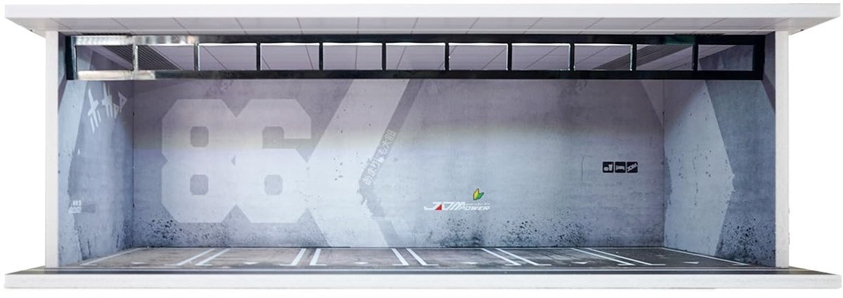 Omgoods - 1/64 Diorama Auto Garage met LED Verlichting en Acryl Deksel