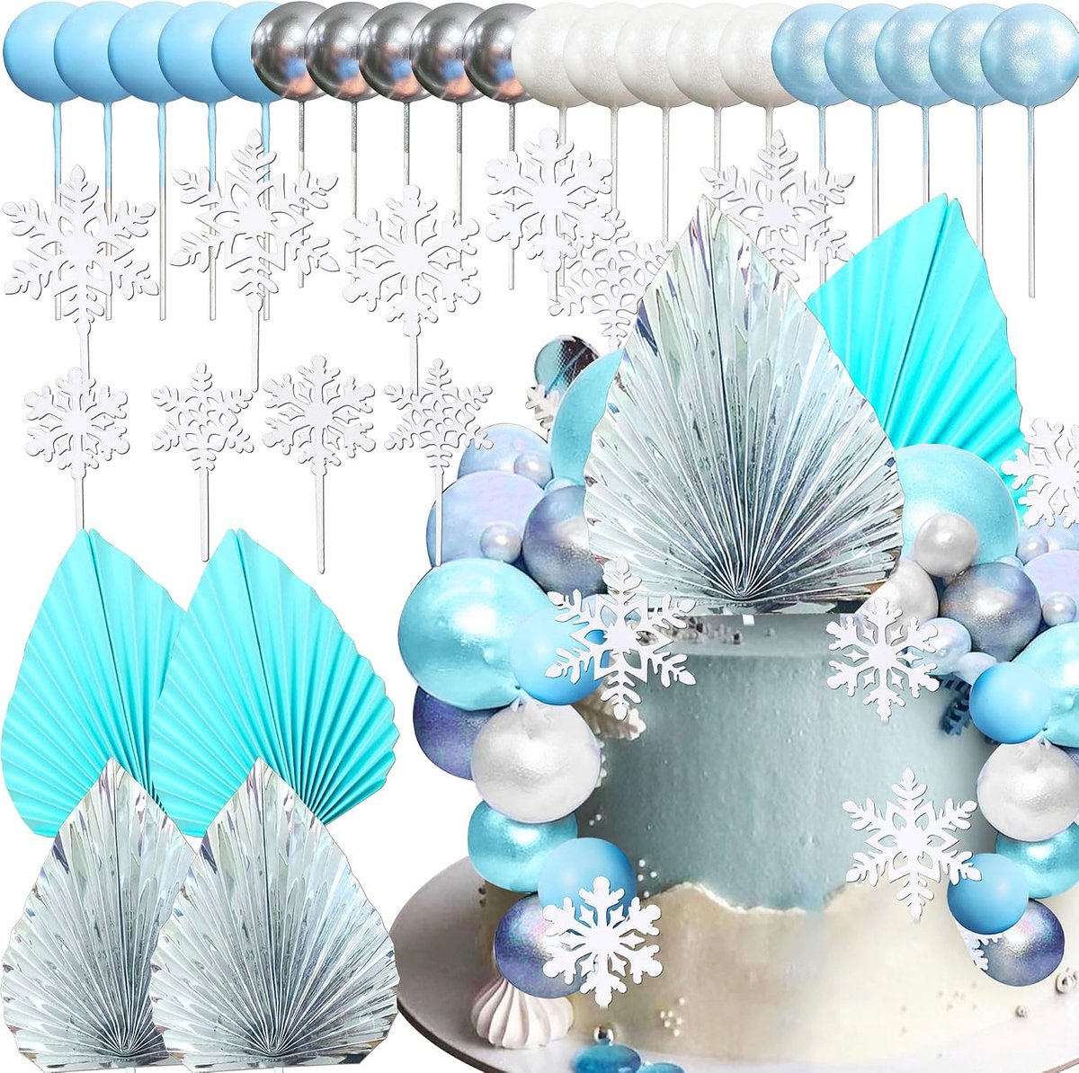 Winter Onederland Taartdecoratie Bevroren Taartdecoratie Winter