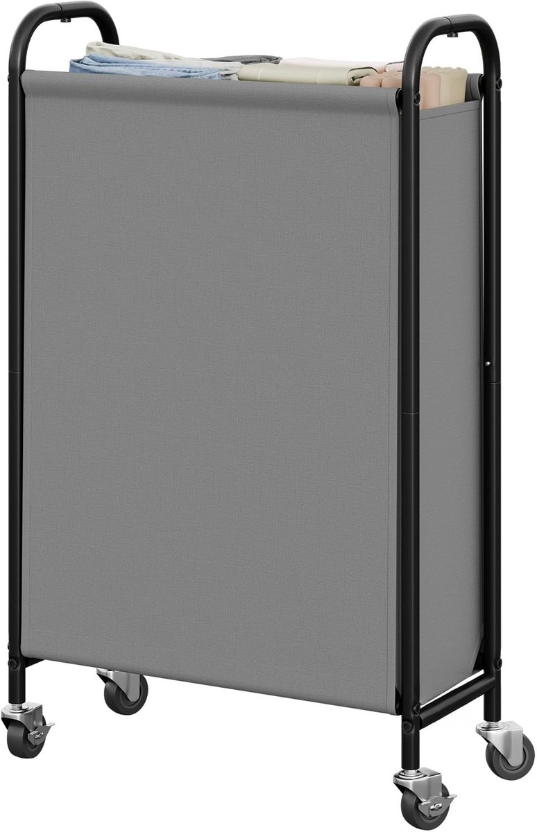 Omgoods - Smalle Wasmand met Wielen, 80 L, voor Efficiënte Opberging