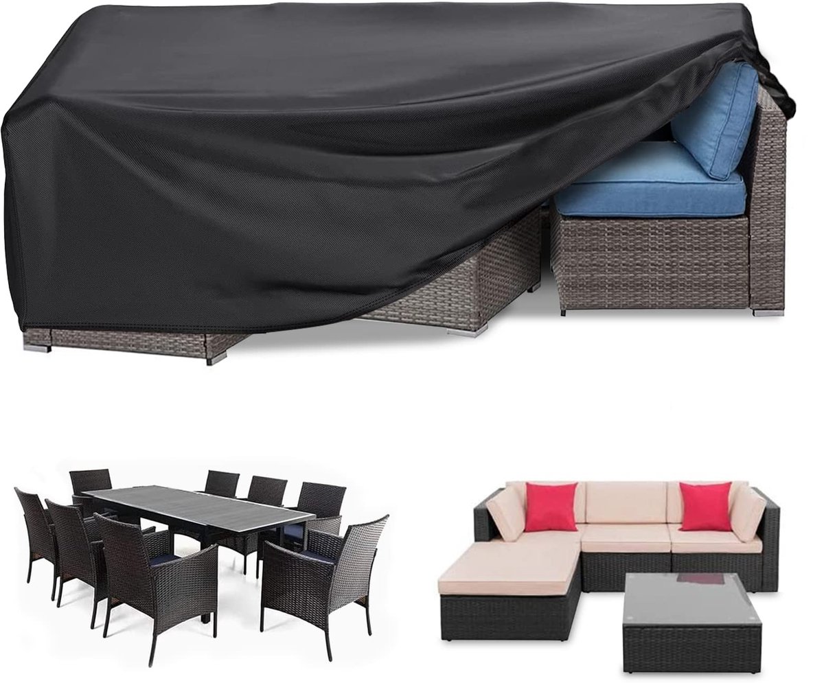 Omgoods - Waterdichte Tuinmeubelhoes voor Tafel en Stoelen - 420D Oxford - 170x95x71 cm