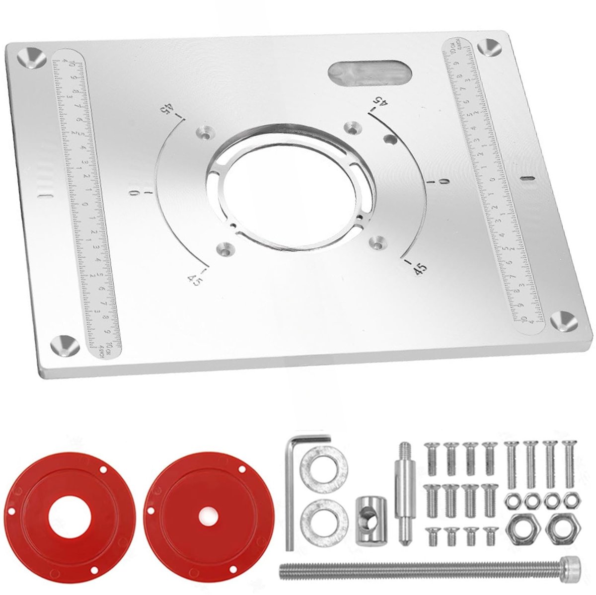 Omgoods - Aluminium Router Tafel Insertplaat - 300 x 235 mm met Schroeven