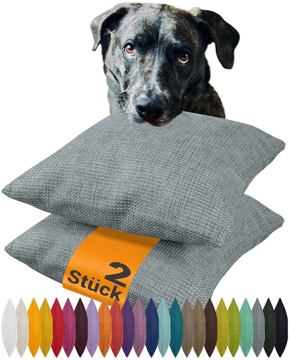 Omgoods - Kussenhoezen met Structuurpatroon - Set van 2, 30 x 50 cm, Zilvergrijs