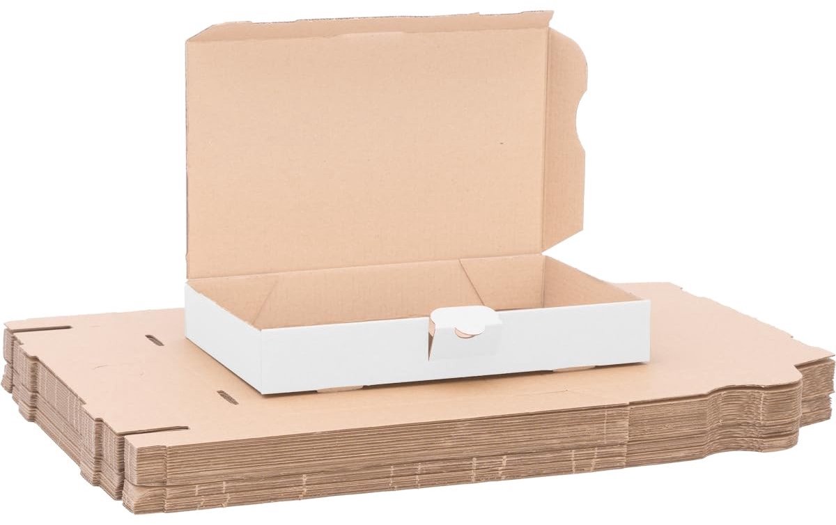 Omgoods - Maxi Briefdozen 225 x 145 x 35 mm - Witte Kartonnen Verzenddozen
