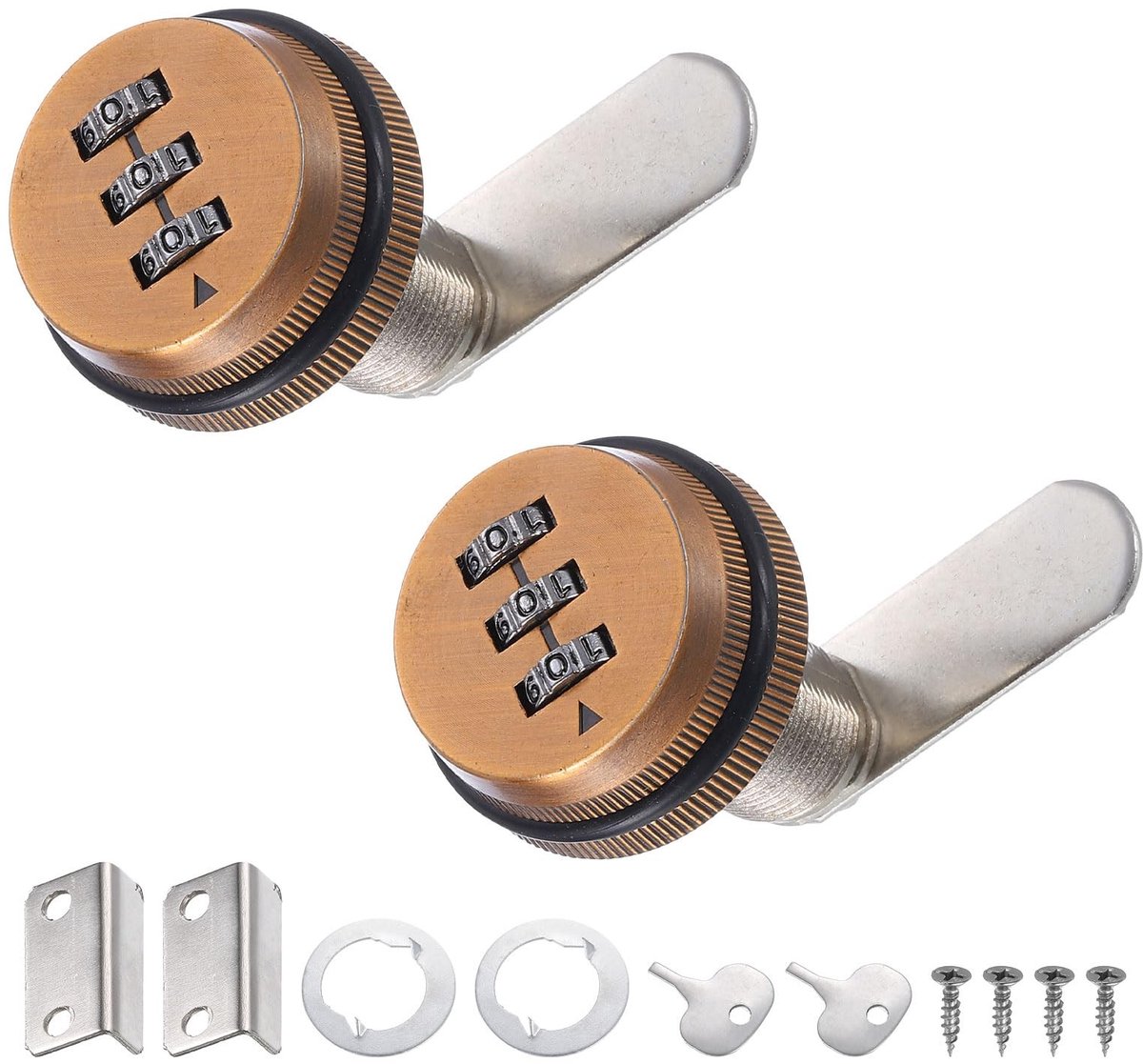 Omgoods - Combinatie Cam Slot 1,5 inch - 2 Stuks Archiefkast Sloten met Wachtwoord