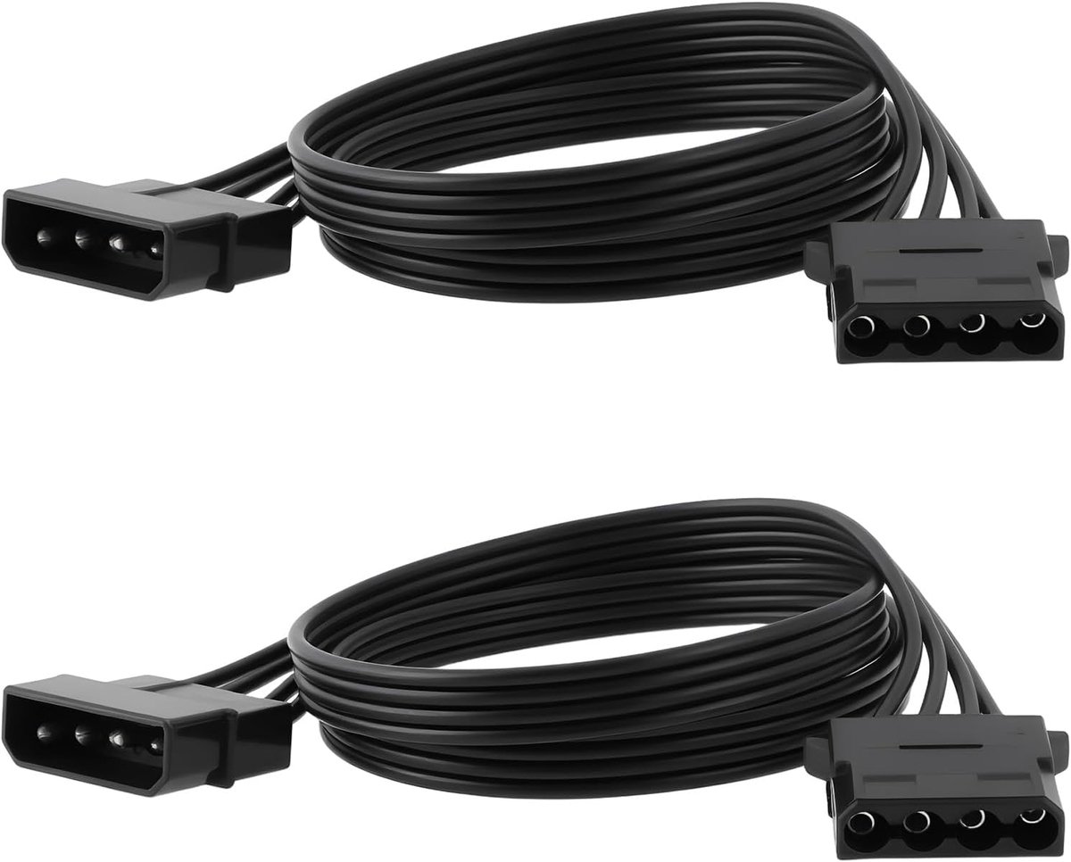 4 Pin Molex Harde Schijf Voeding Verlengsnoer Geschikt voor Desktop Computer Harde Schijf Netsnoer 2 STKS