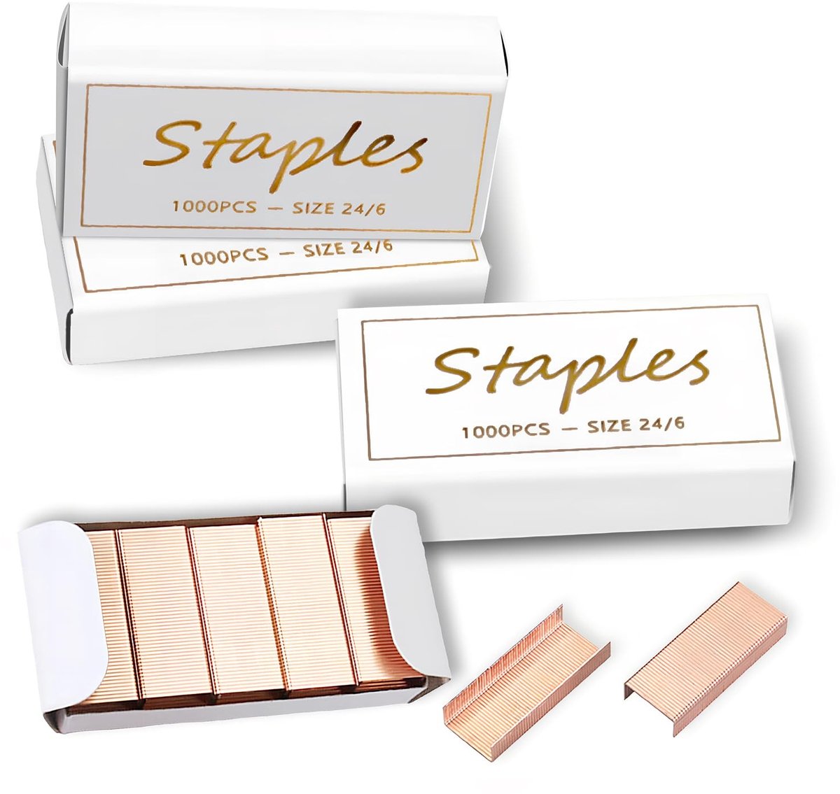 Omgoods - 4000 Rose Gold Staples - Voor Kantoor en Creatieve Projecten