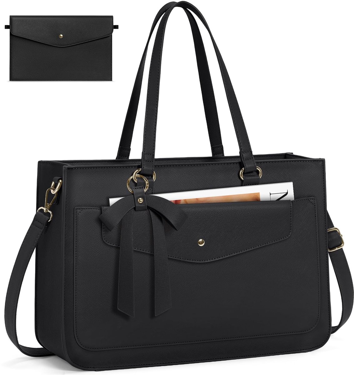Omgoods - Dames Laptop Bag 15.6 Inch - Business Tote met Clutch