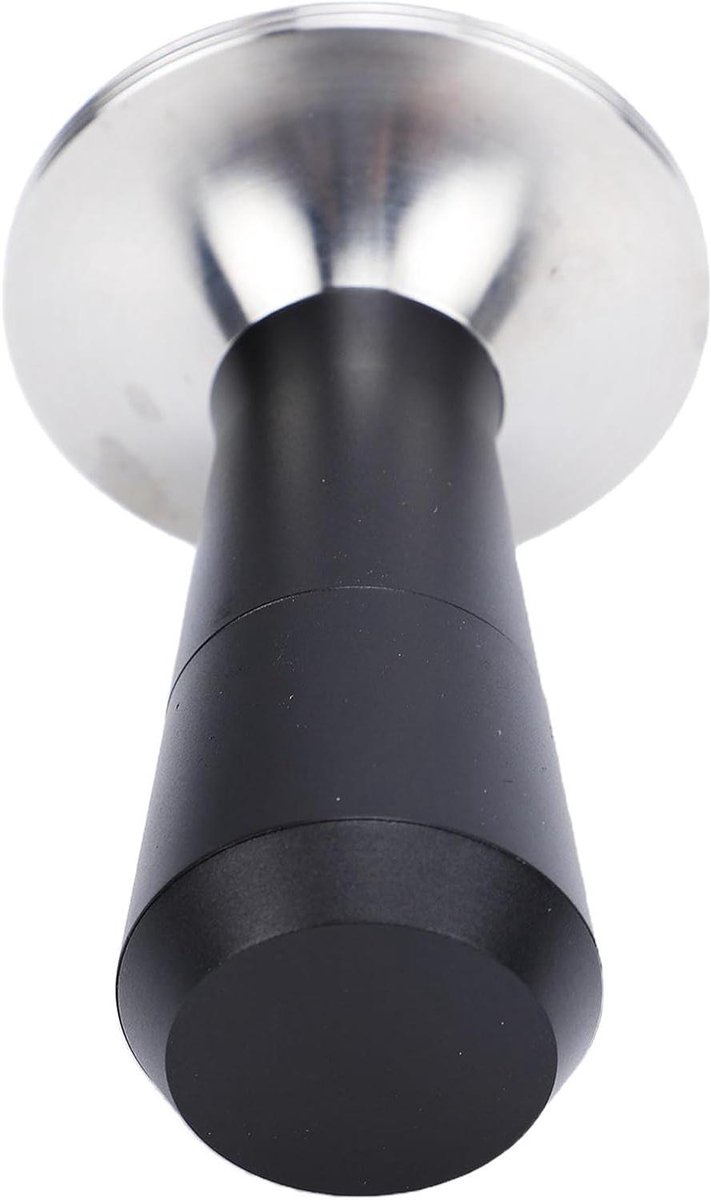 Koffie Tamper - Koffiepers Gereedschap - Espresso Bereiden - Roestvrijstalen Basis - 58 mm - Zilverkleurig