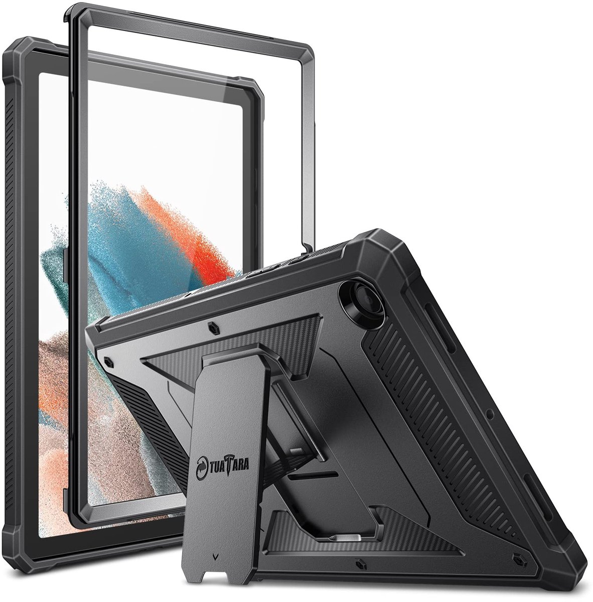 Omgoods - Shockproof Protective Case voor Samsung Galaxy Tab A8 10.5 Inch - Met Screen Protector en Stand