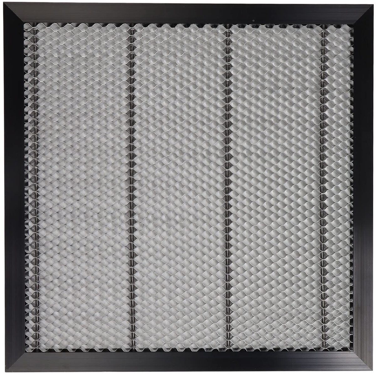 Omgoods- Werktafel Aluminium 400 x 400 mm - Mesh-Design - CNC Lasergraveerplatform - Roestvrij en Duurzaam - Hoge Vlakheid en Stabiliteit - Laserbed